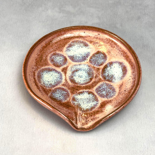 Pink and Blue Stoneware Spoon Rest
