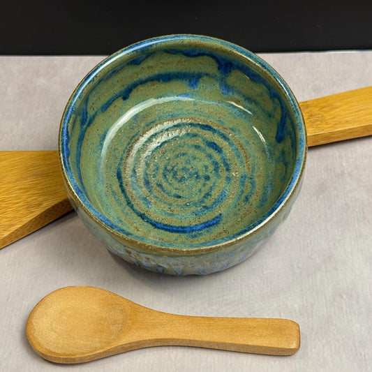 Green and Blue Charcuterie or Condiment Bowl/spice bowl