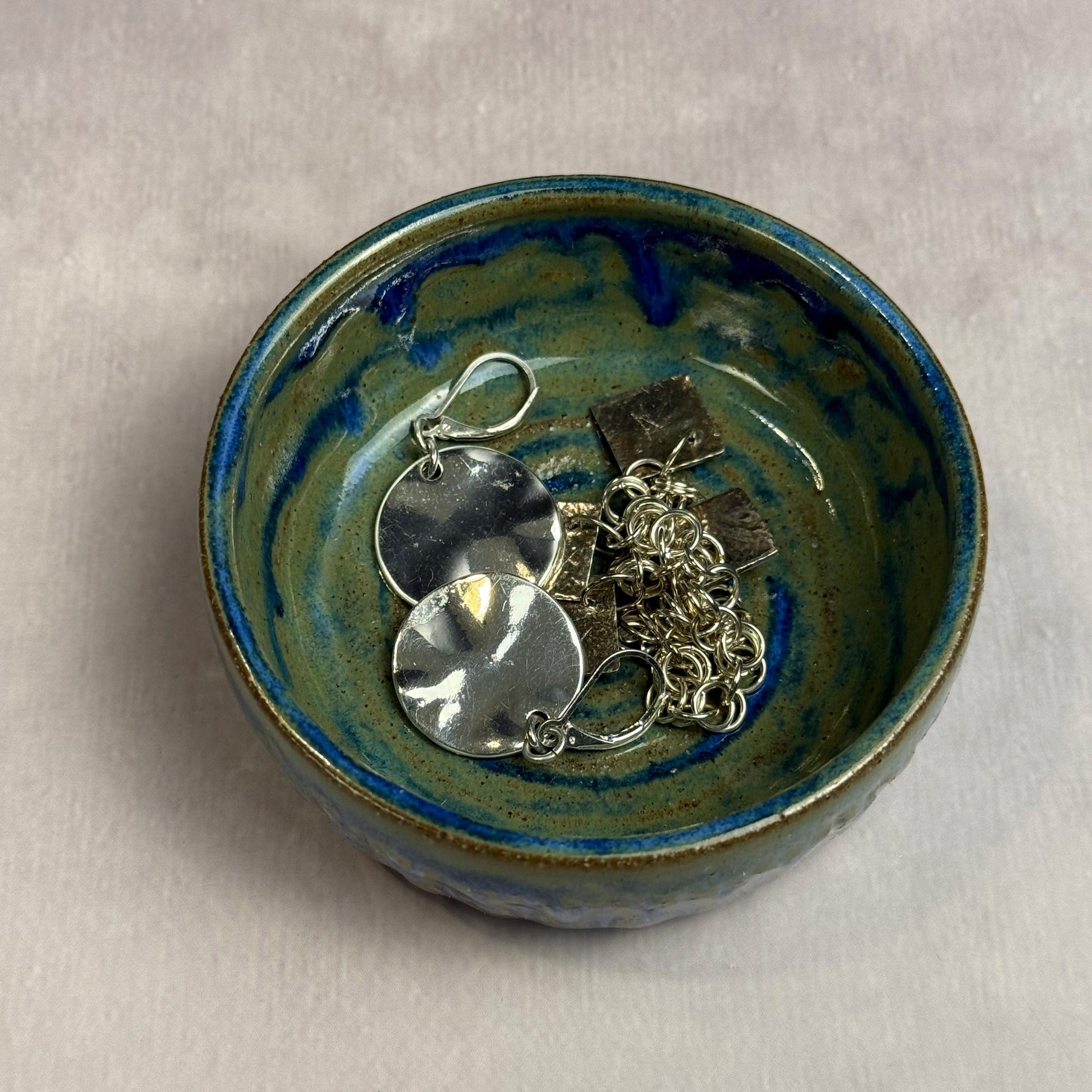 Green and Blue Charcuterie or Condiment Bowl/spice bowl