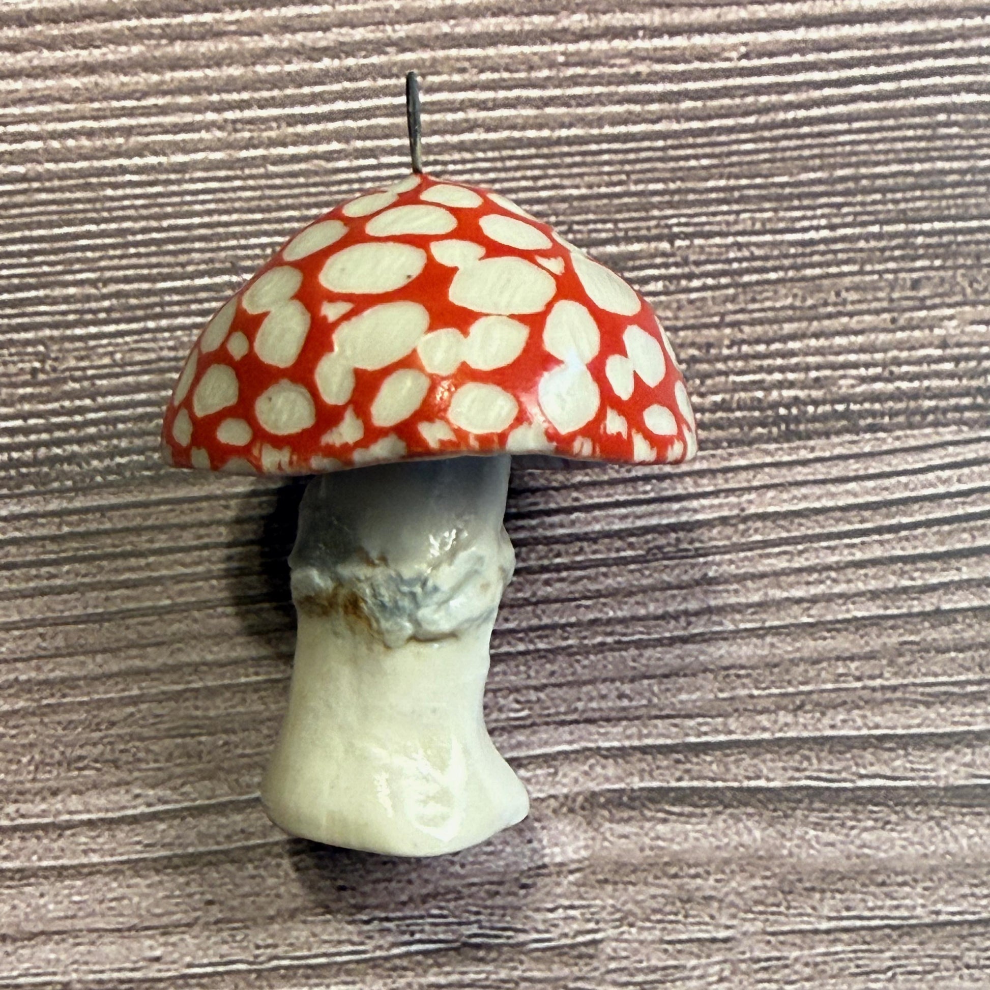 Set of 3 Ceramic Mushroom Ornaments