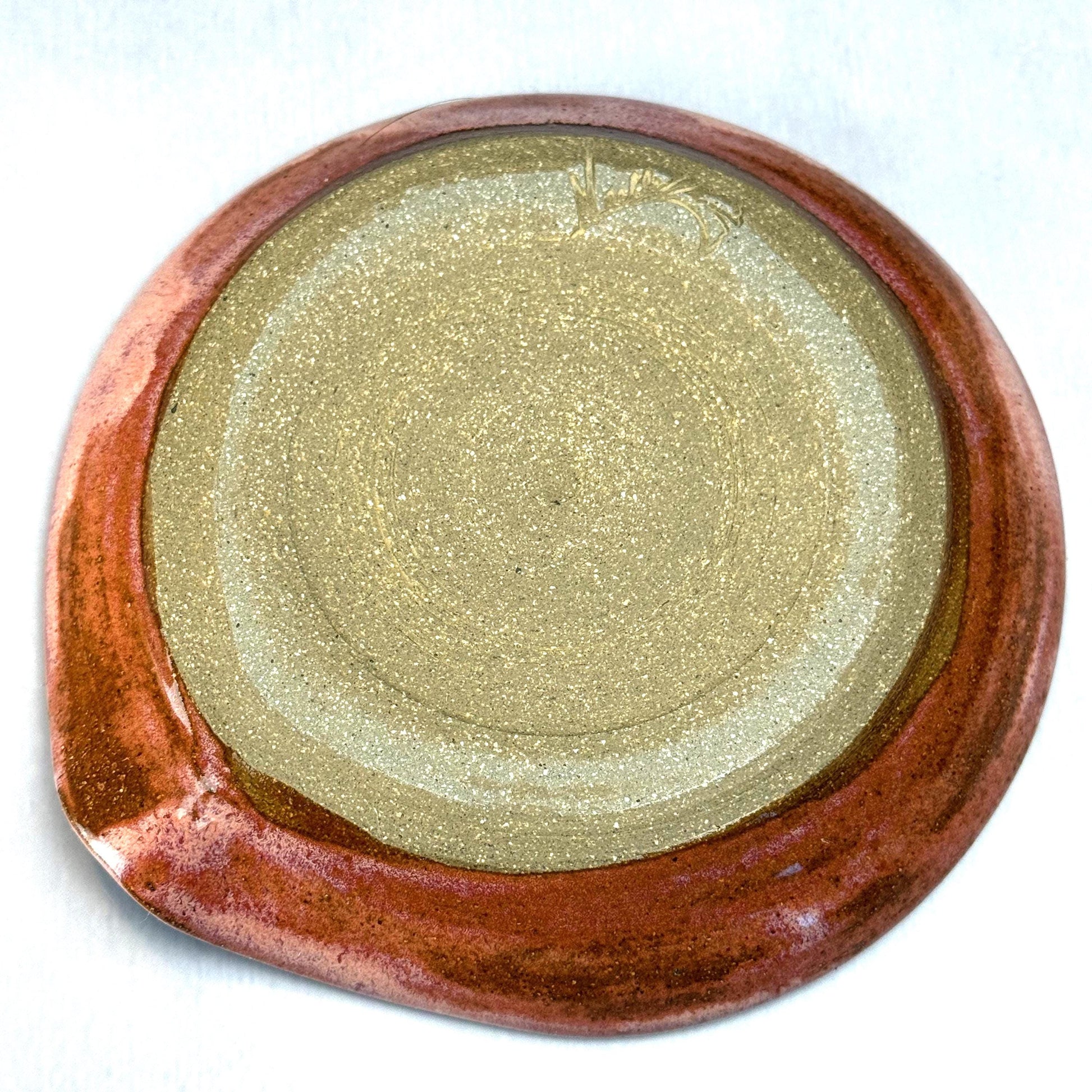 Pink and Blue Stoneware Spoon Rest
