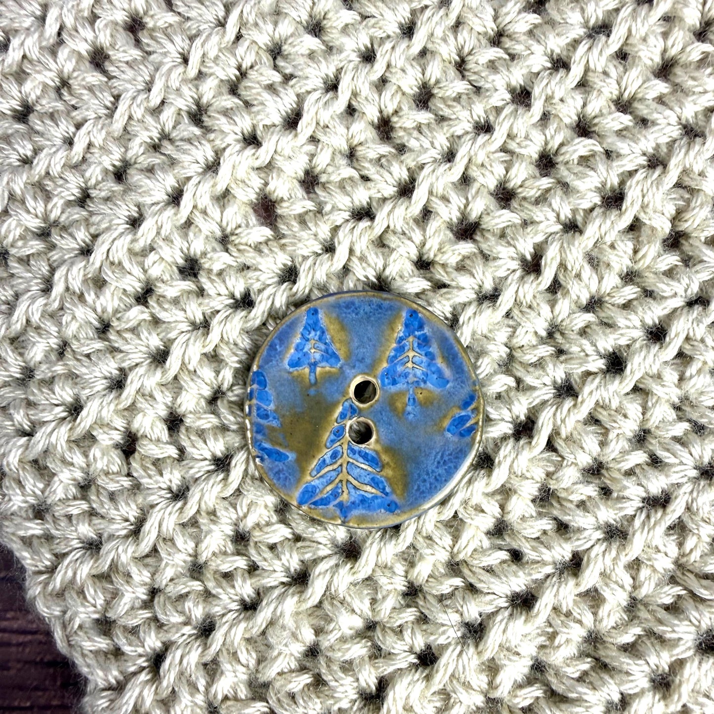 Evergreens in Blue Round Button