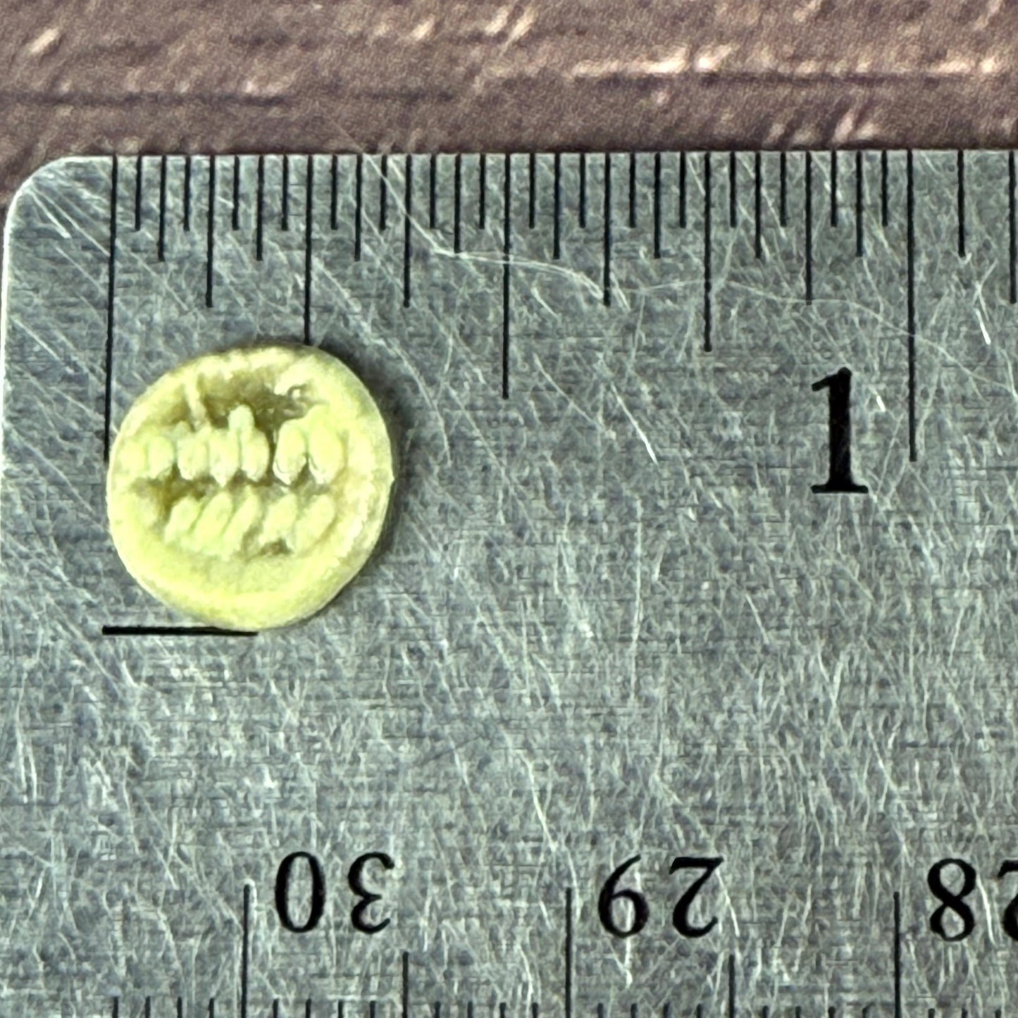 Decorative Tiny Green Fern Ceramic Buttons