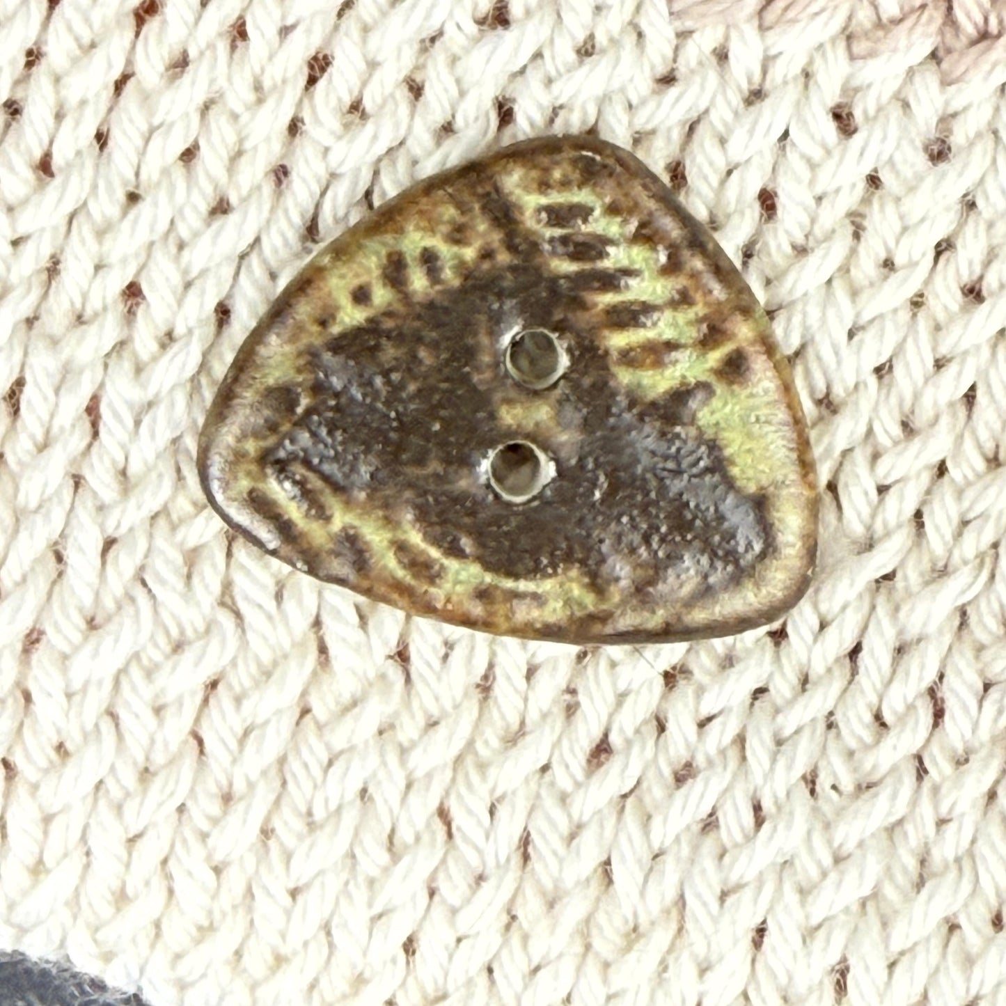 Gold and Brown Matte Fern Pattern Buttons