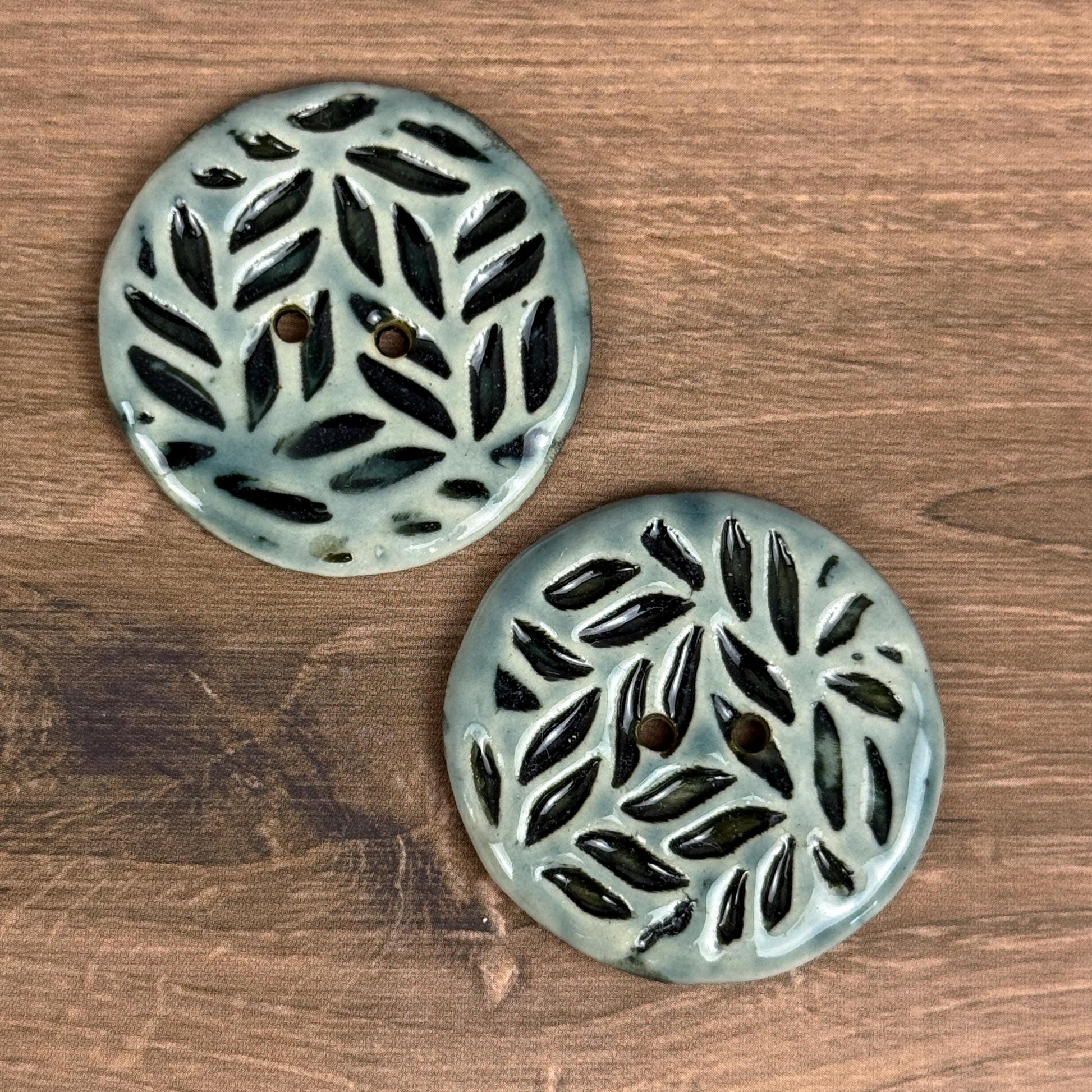 Light Sage with Dark Sage Leaf Pattern