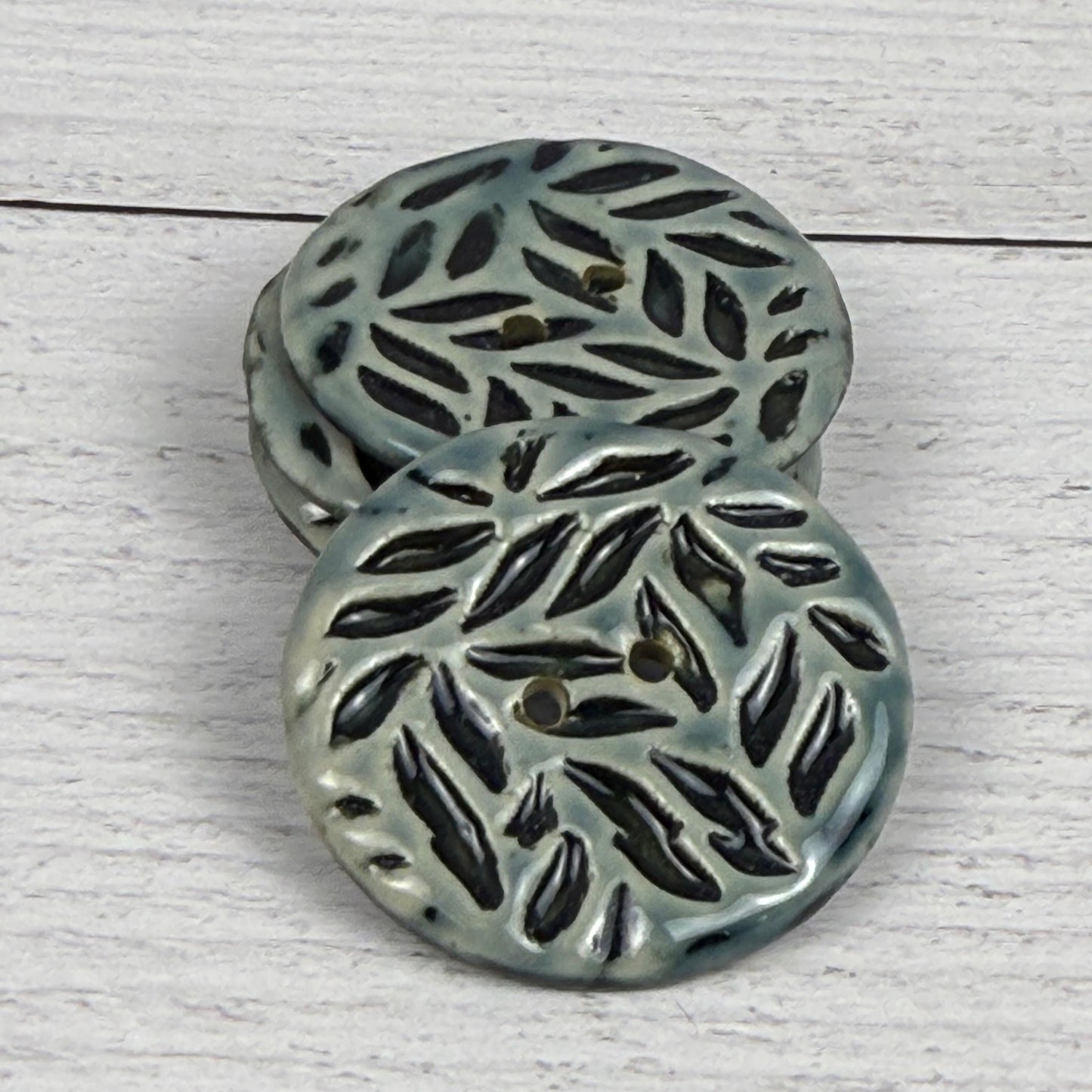 Light Sage with Dark Sage Leaf Pattern