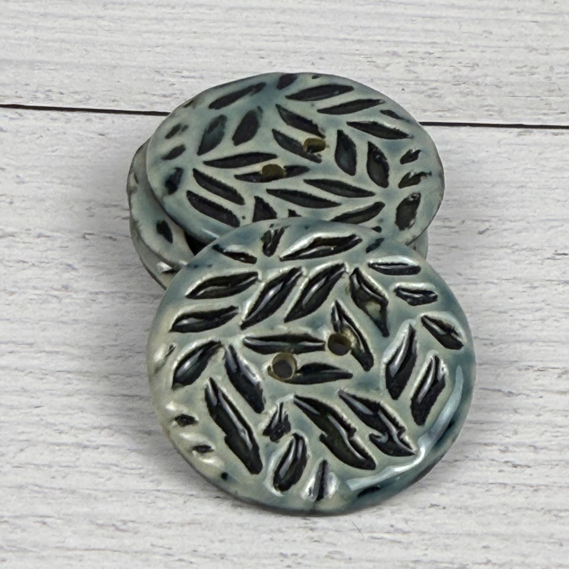 Light Sage with Dark Sage Leaf Pattern