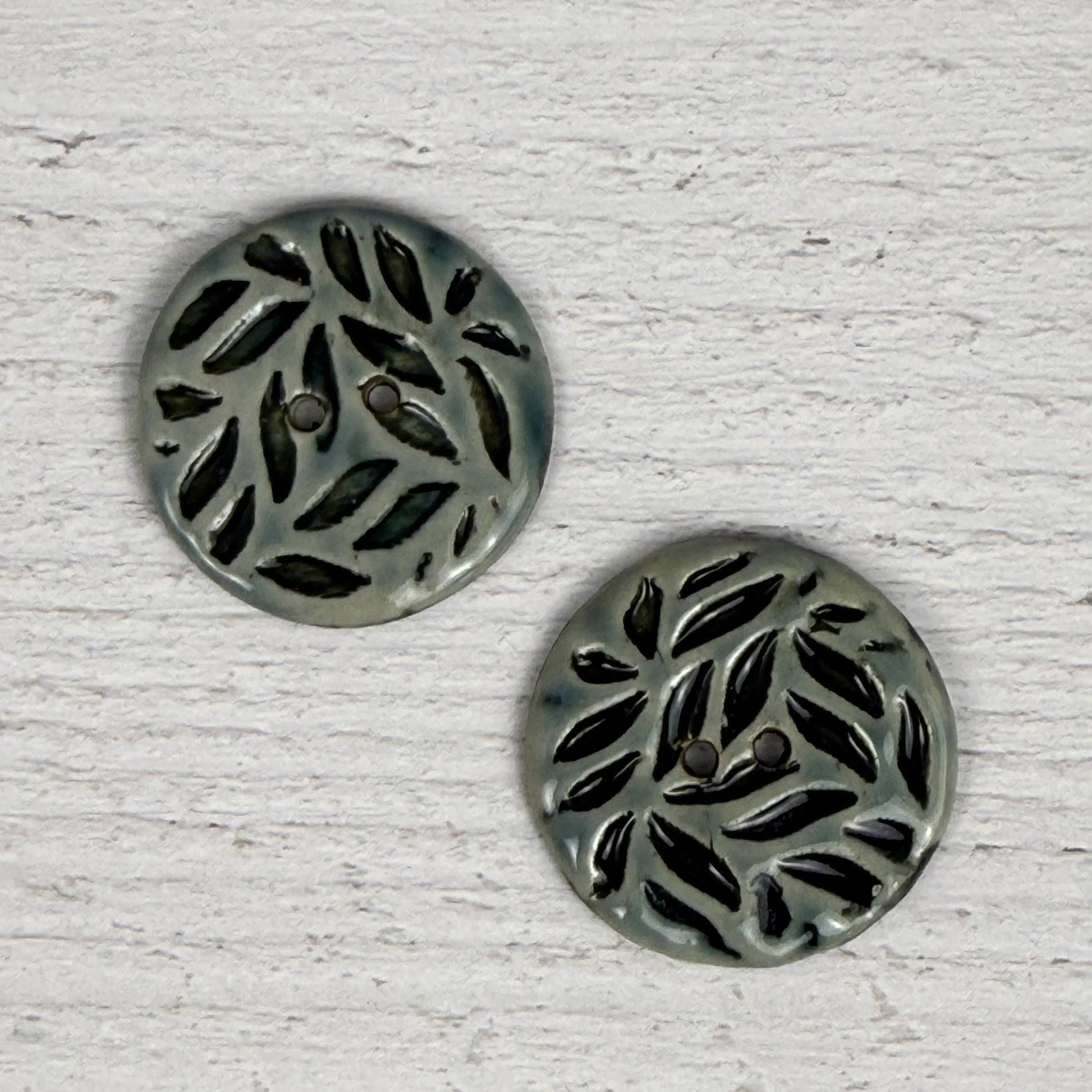 Light Sage with Dark Sage Leaf Pattern