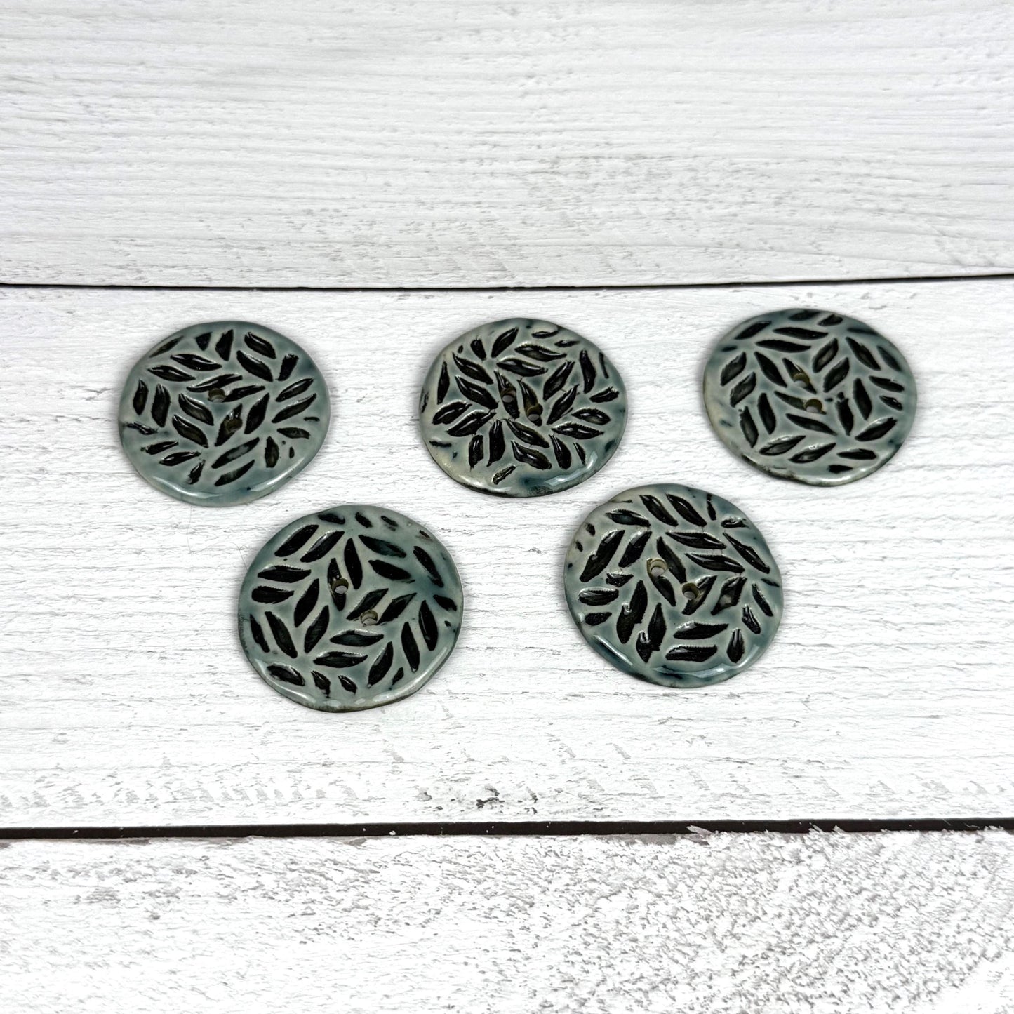 Light Sage with Dark Sage Leaf Pattern