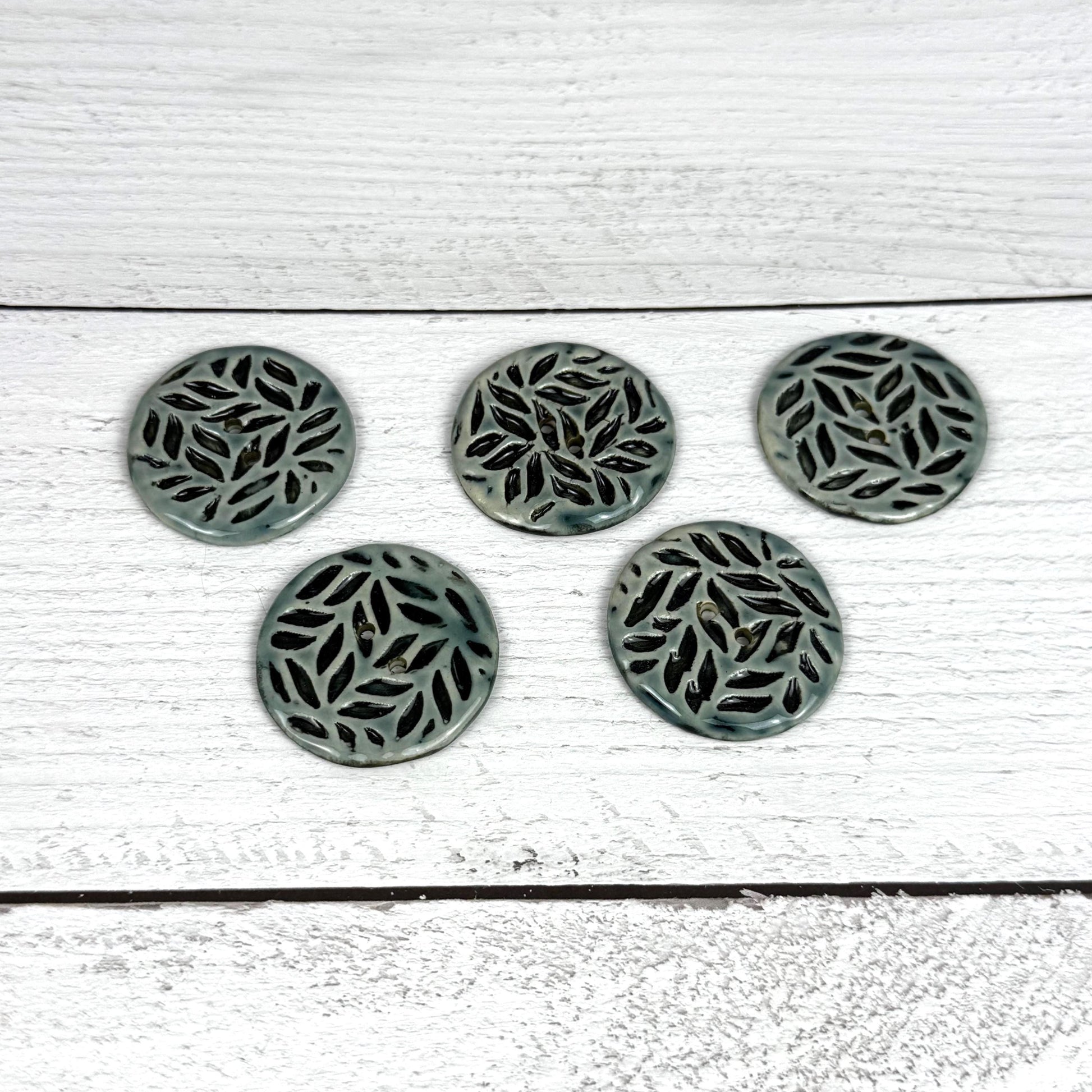 Light Sage with Dark Sage Leaf Pattern
