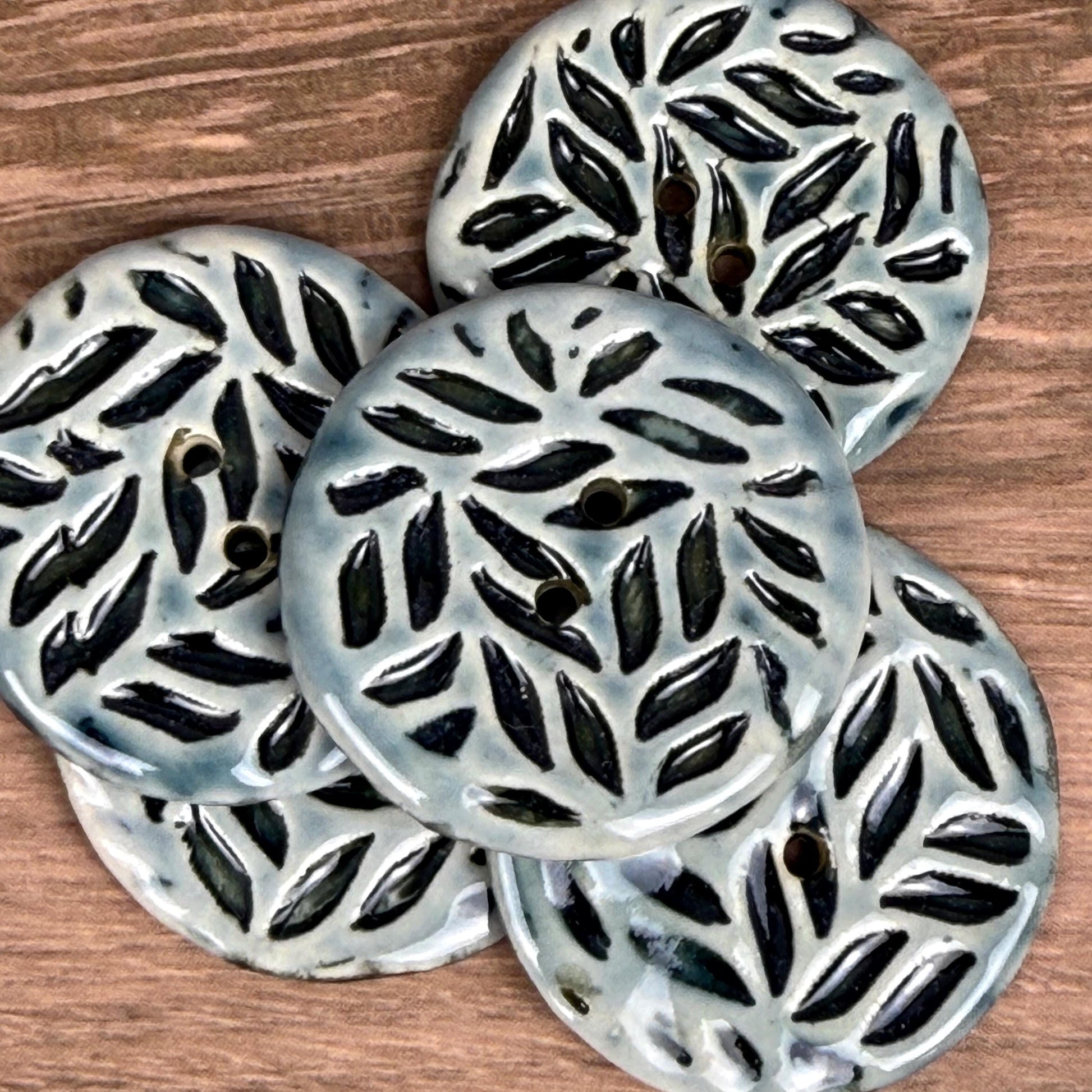 Light Sage with Dark Sage Leaf Pattern