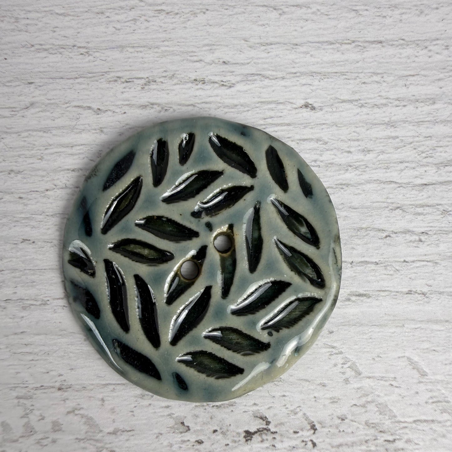 Light Sage with Dark Sage Leaf Pattern