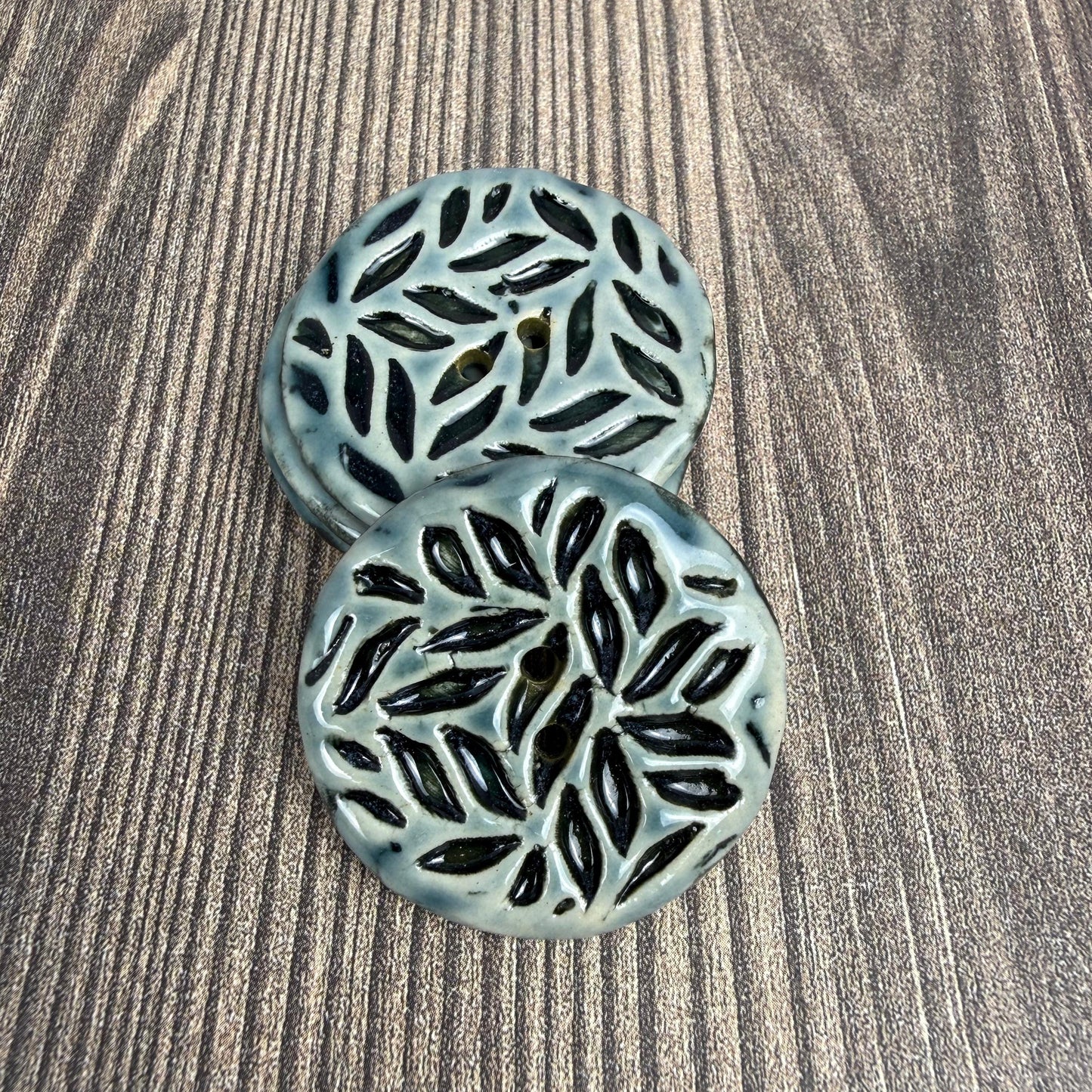 Light Sage with Dark Sage Leaf Pattern