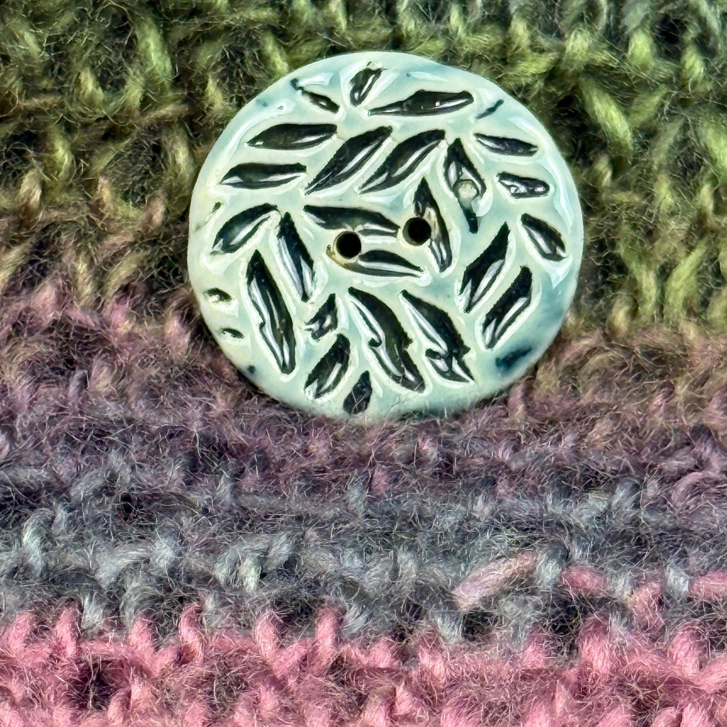 Light Sage with Dark Sage Leaf Pattern