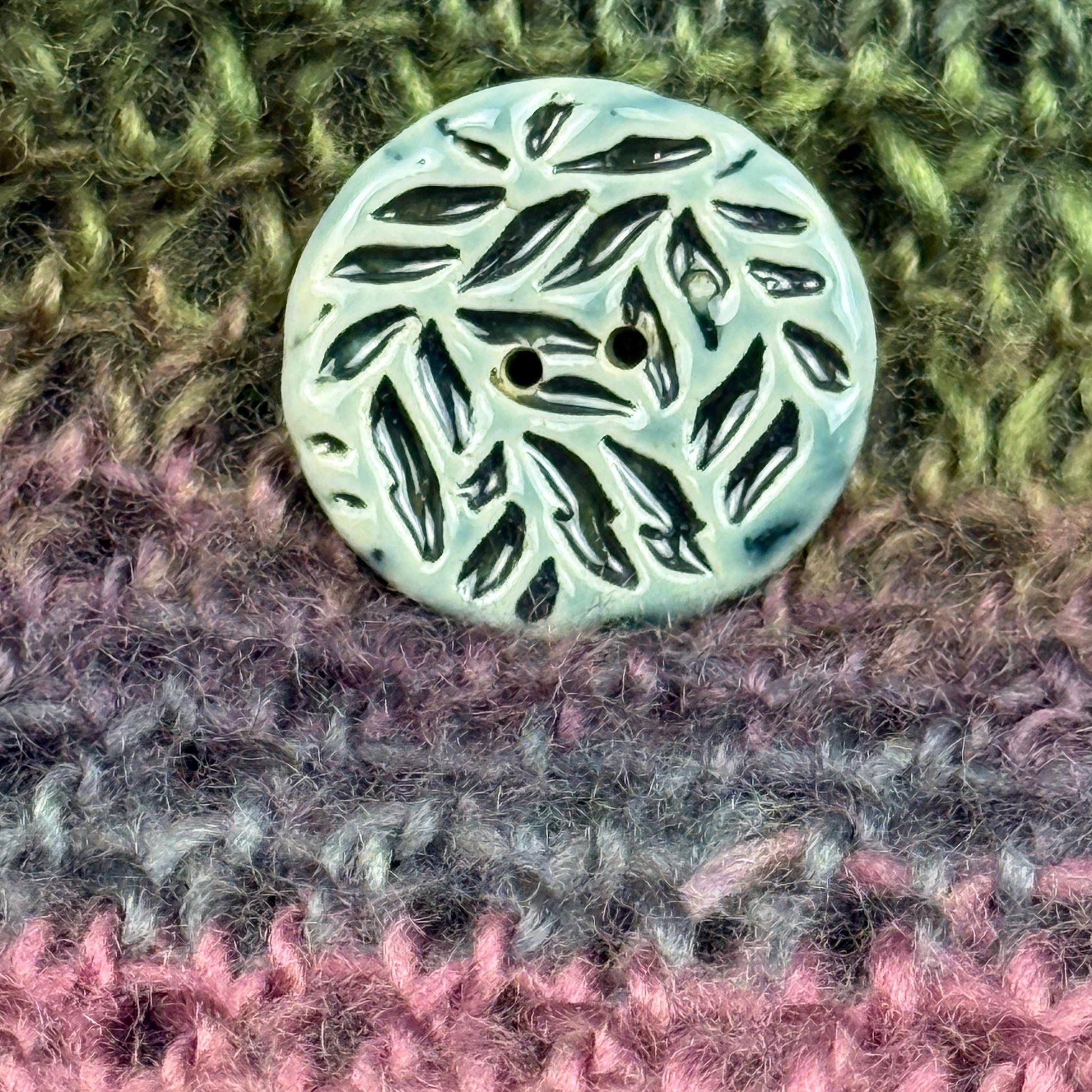Light Sage with Dark Sage Leaf Pattern