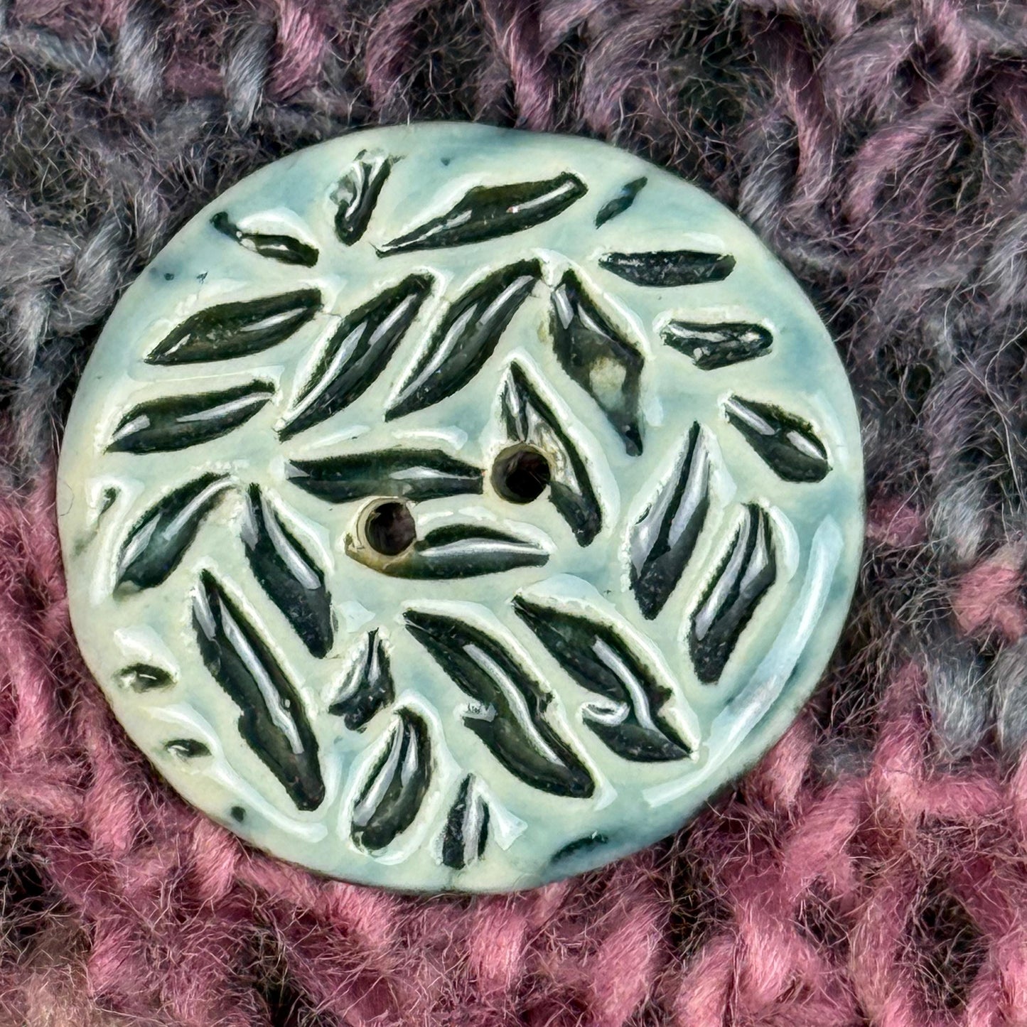 Light Sage with Dark Sage Leaf Pattern