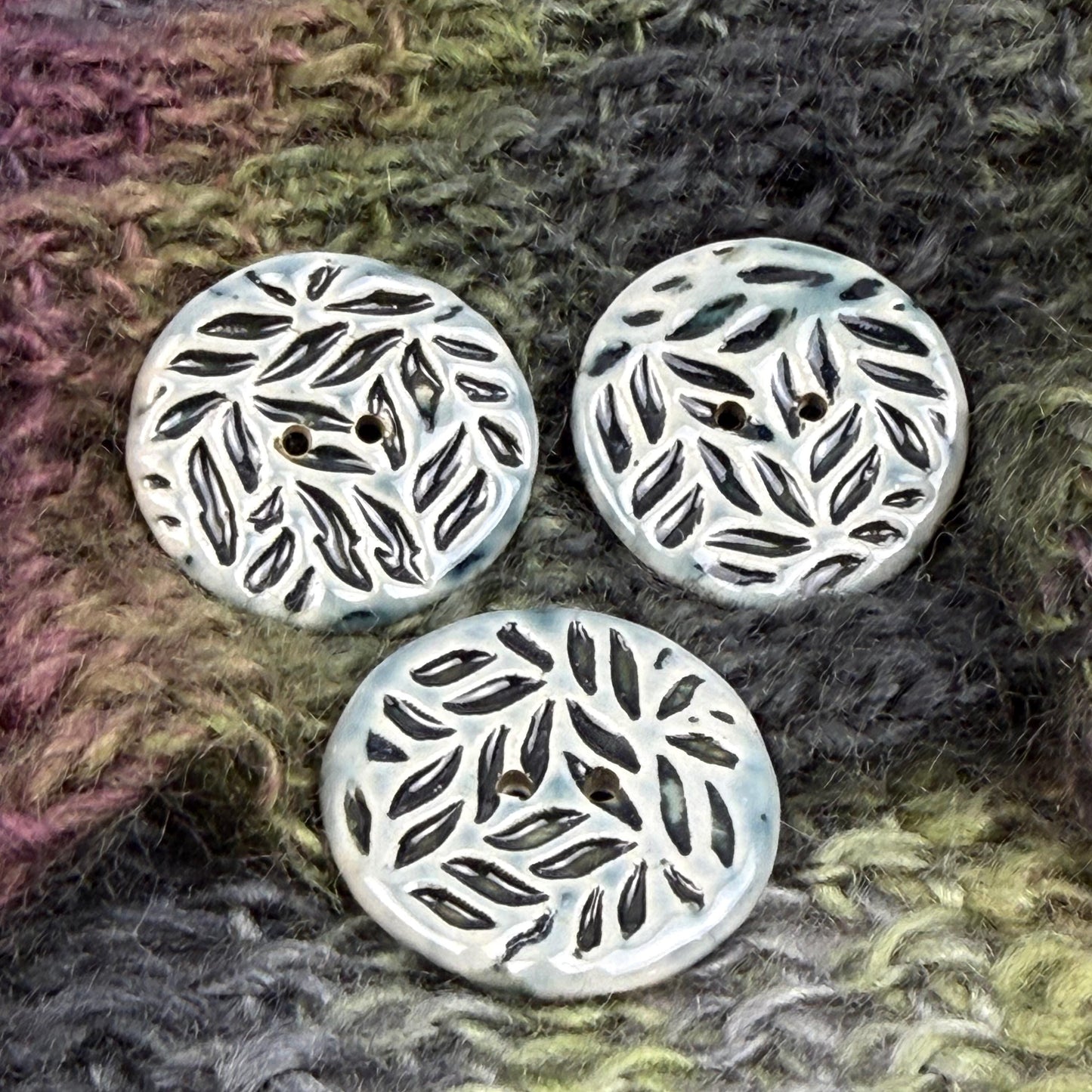 Light Sage with Dark Sage Leaf Pattern