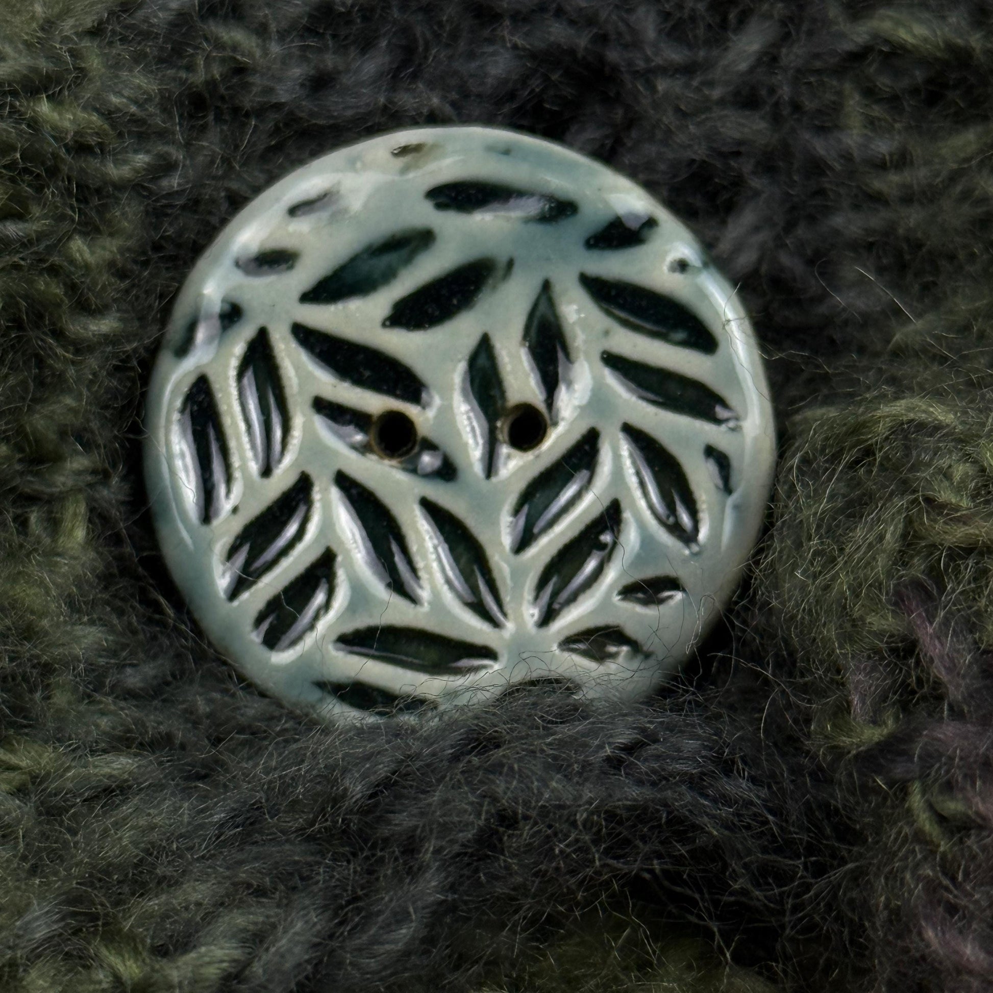 Light Sage with Dark Sage Leaf Pattern