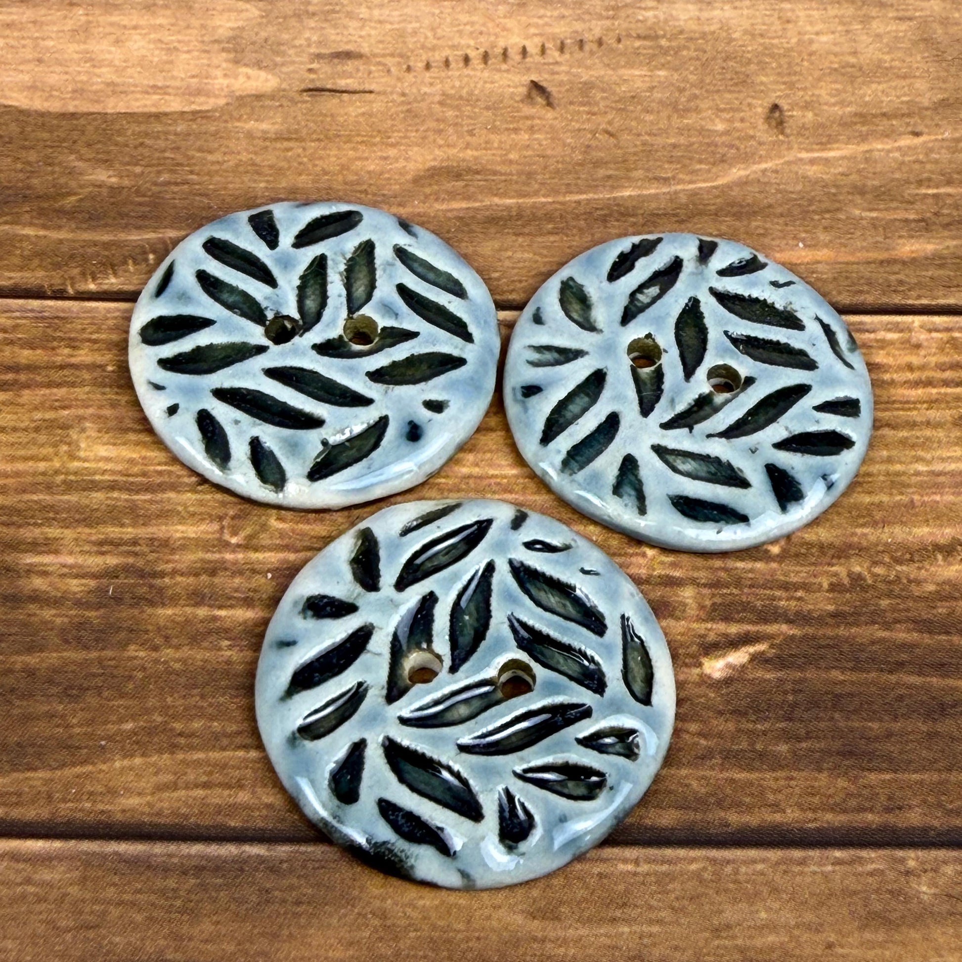 Light Sage with Dark Sage Leaf Pattern