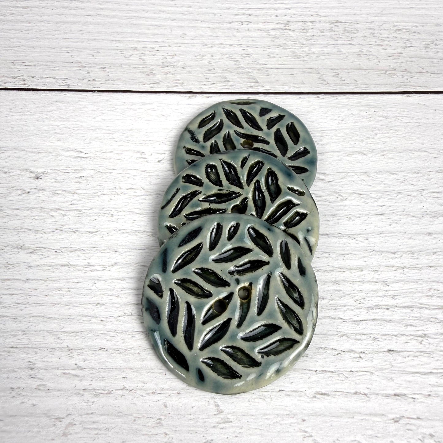Light Sage with Dark Sage Leaf Pattern