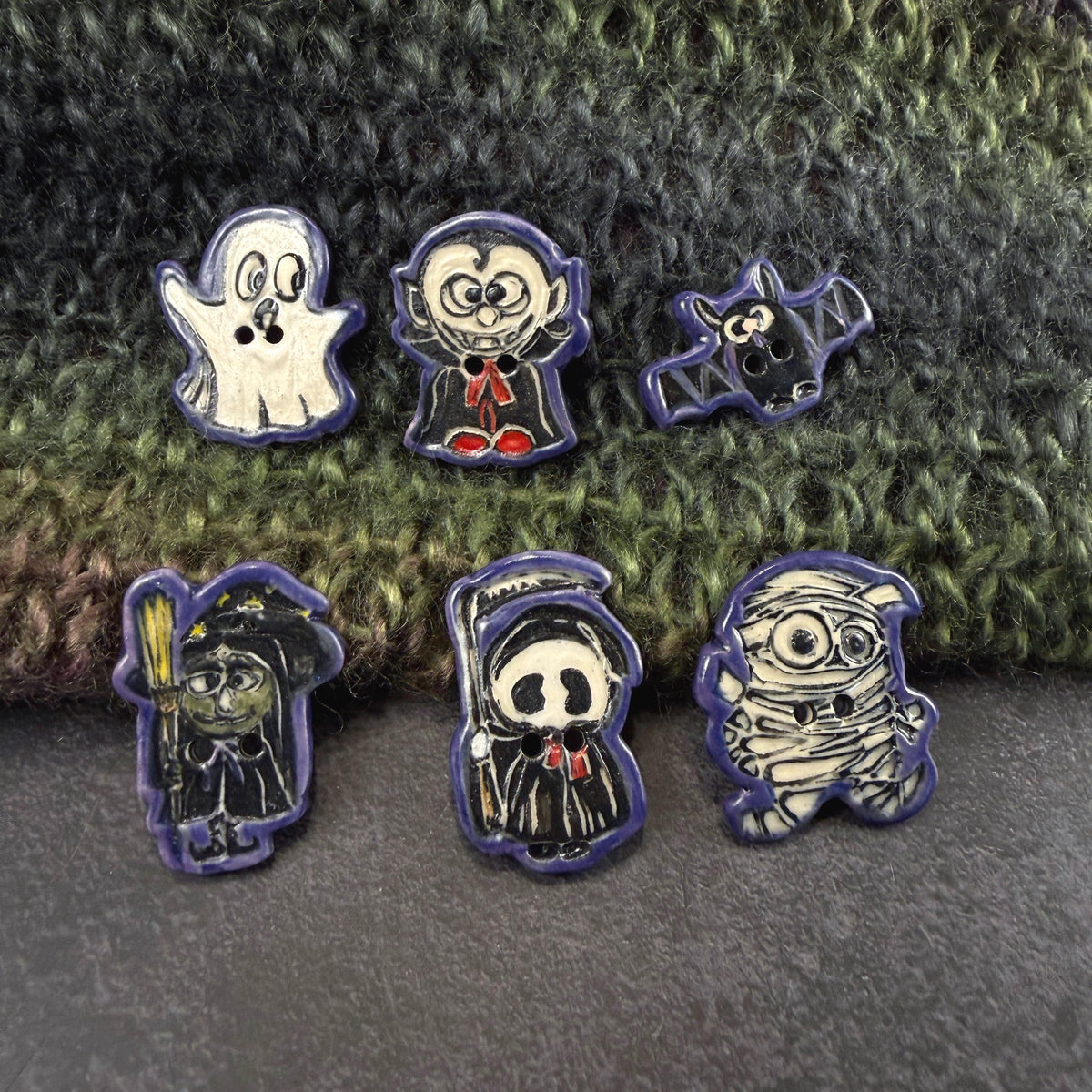 Halloween Ghouls Buttons