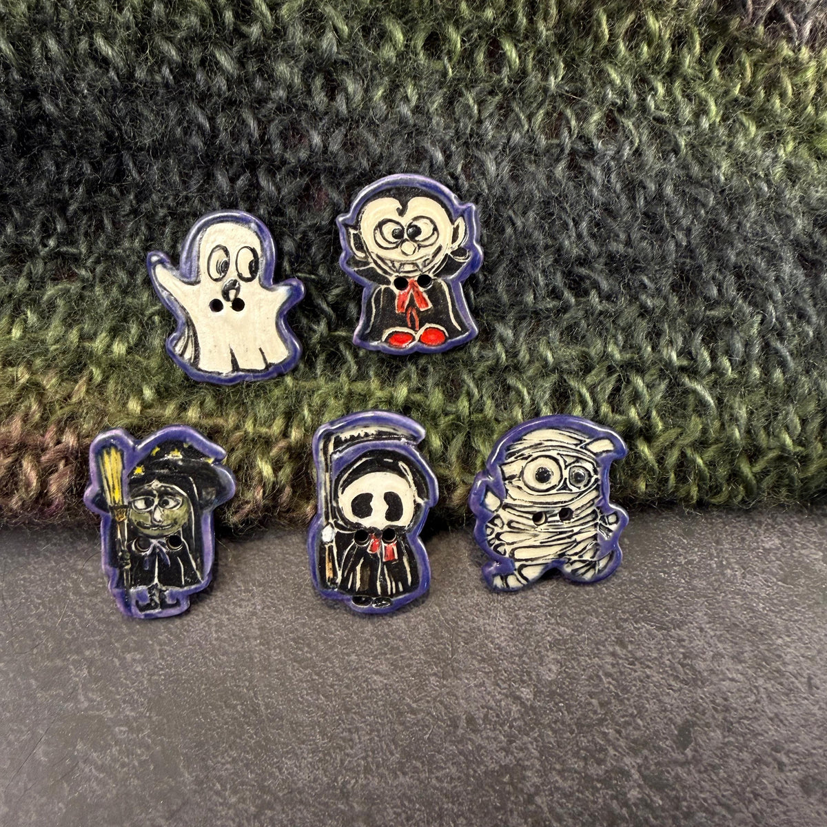 Halloween Ghouls Buttons