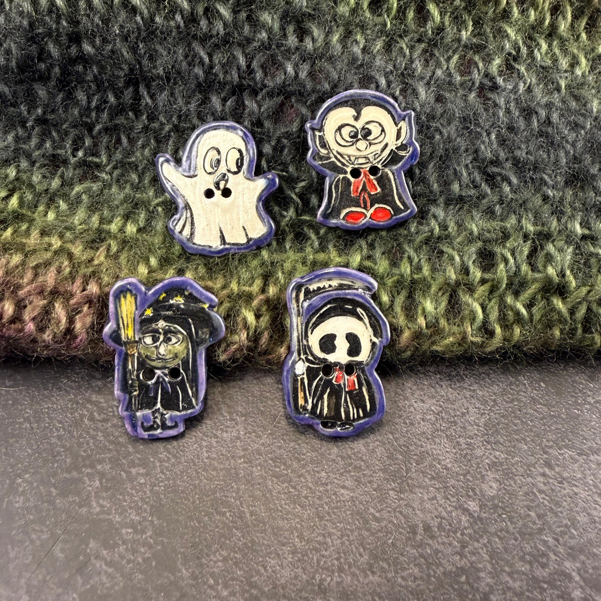 Halloween Ghouls Buttons
