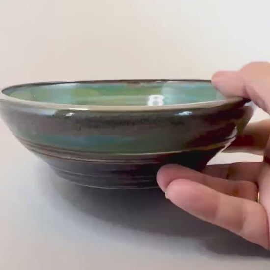 Green and Blue Shallow Bowl